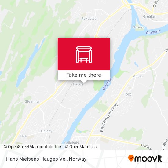 Hans Nielsens Hauges Vei map