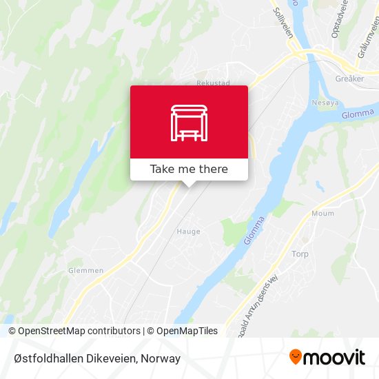 Østfoldhallen Dikeveien map
