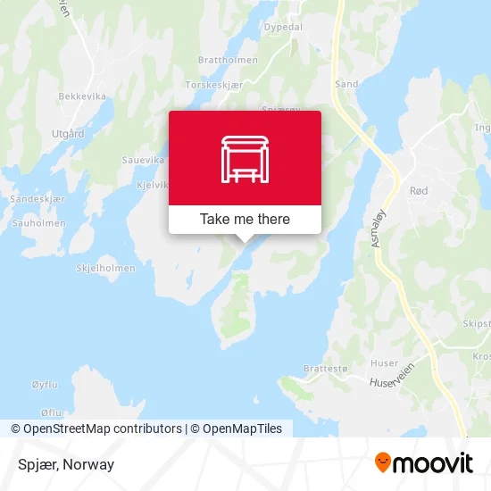 Spjær map
