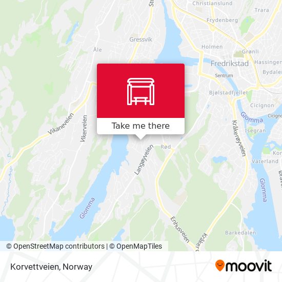 Korvettveien map