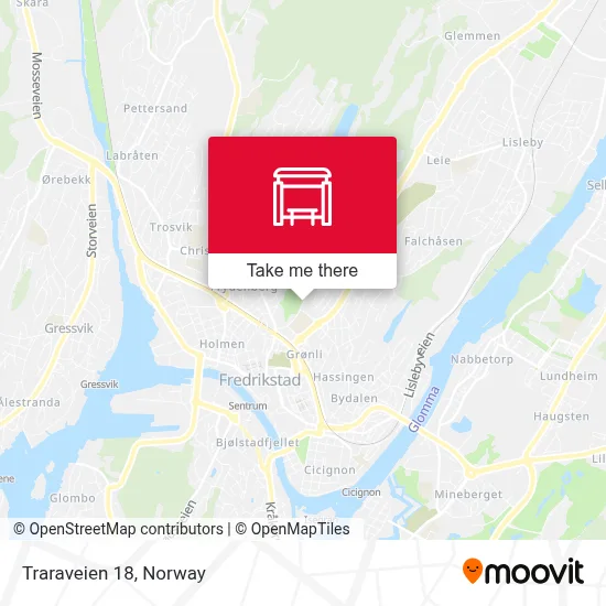 Traraveien 18 map