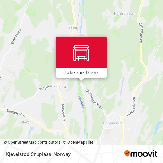 Kjevelsrød Snuplass map