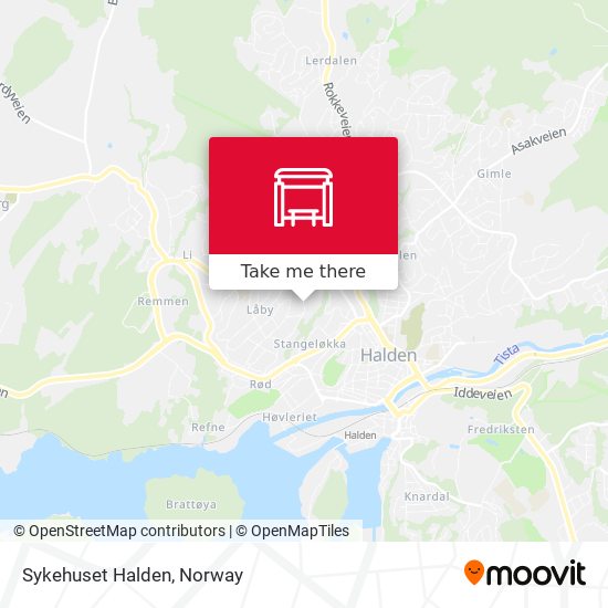 Sykehuset Halden map