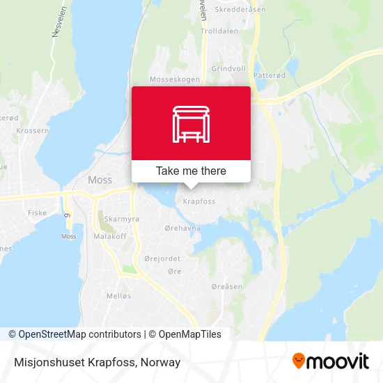 Misjonshuset Krapfoss map