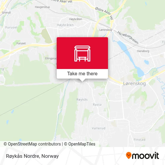 Røykås Nordre map