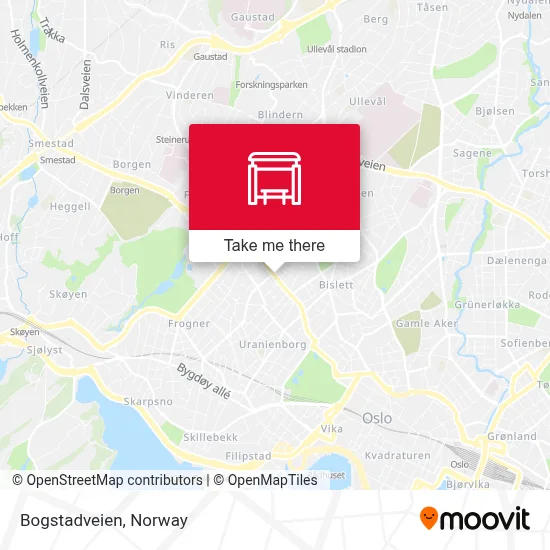 Bogstadveien map