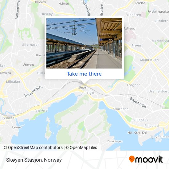 Skøyen Stasjon map