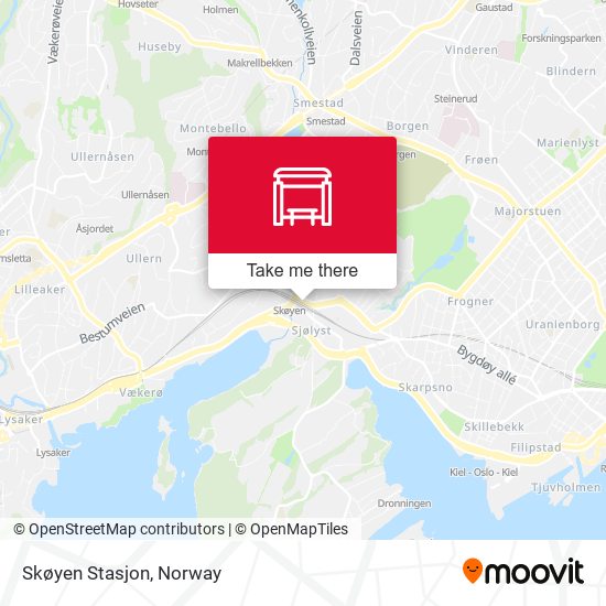 Skøyen Stasjon map