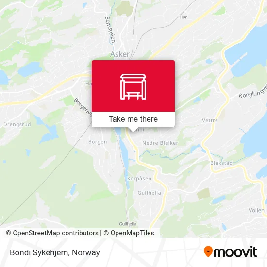 Bondi Sykehjem map