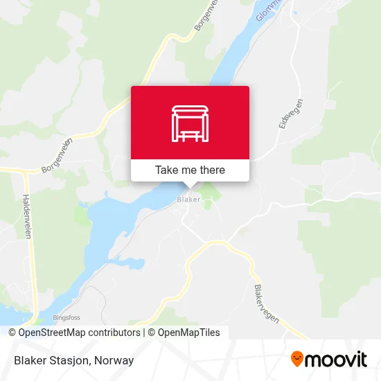 Blaker Stasjon map