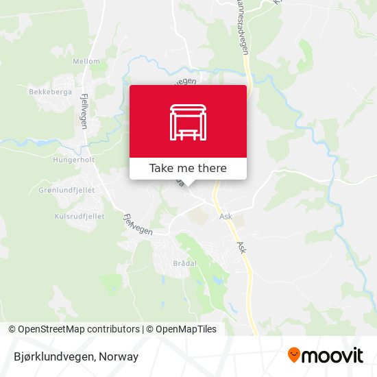 Bjørklundvegen map