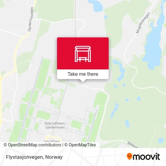Flystasjonvegen map