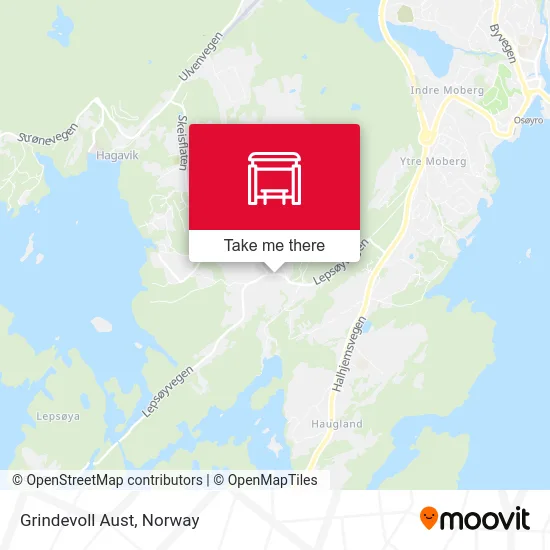 Grindevoll Aust map