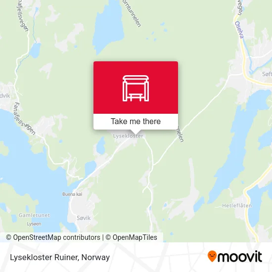 Lysekloster Ruiner map