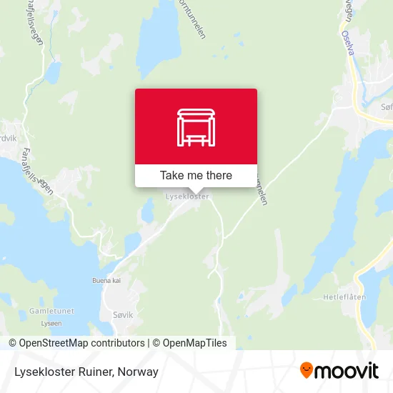 Lysekloster Ruiner map