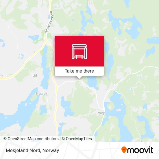 Mekjeland Nord map