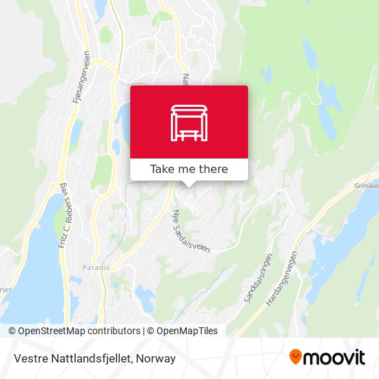 Vestre Nattlandsfjellet map