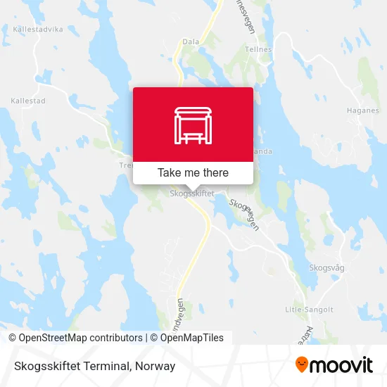 Skogsskiftet Terminal map