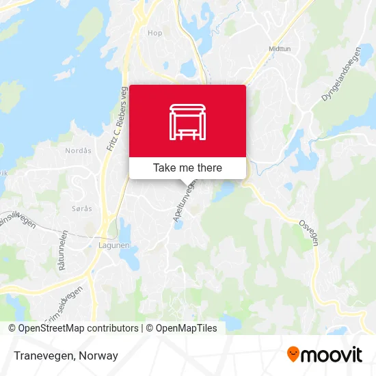 Tranevegen map