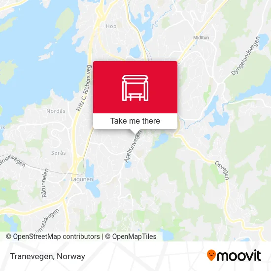 Tranevegen map