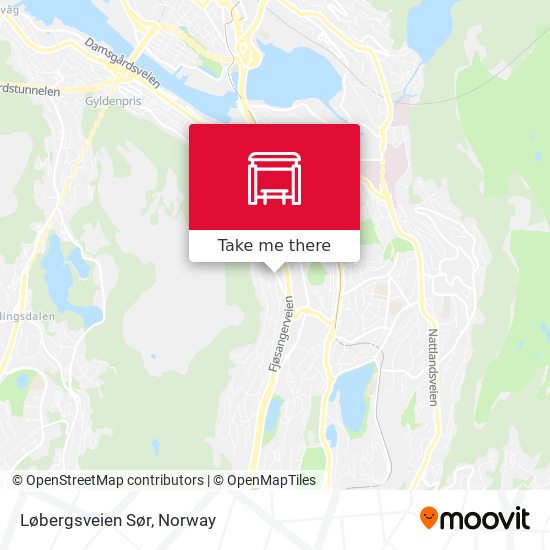 Løbergsveien Sør map