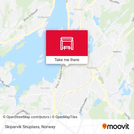 Skiparvik Snuplass map