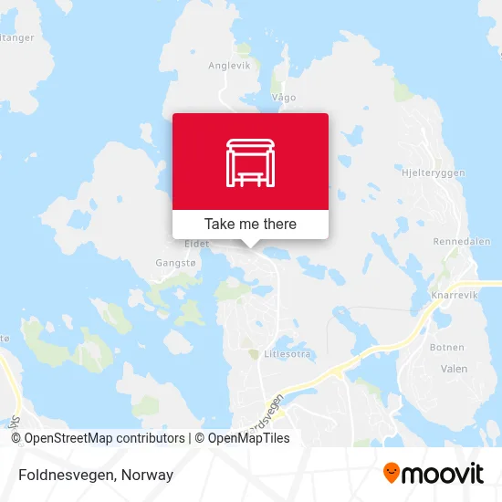 Foldnesvegen map