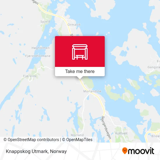 Knappskog Utmark map