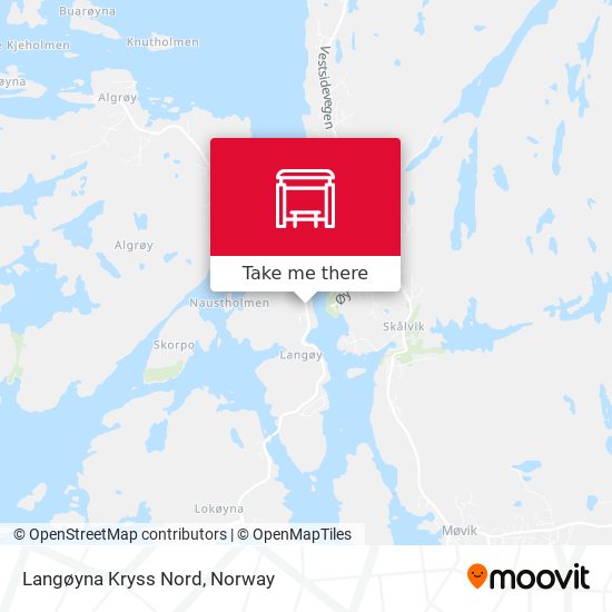 Langøyna Kryss Nord map