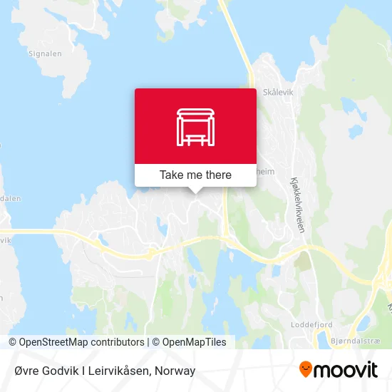 Øvre Godvik I Leirvikåsen map