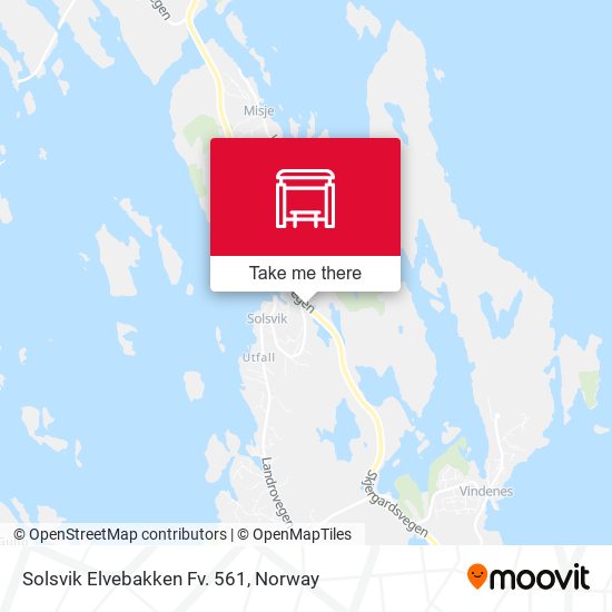 Solsvik Elvebakken Fv. 561 map