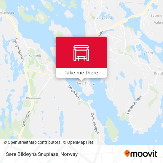Søre Bildøyna Snuplass map