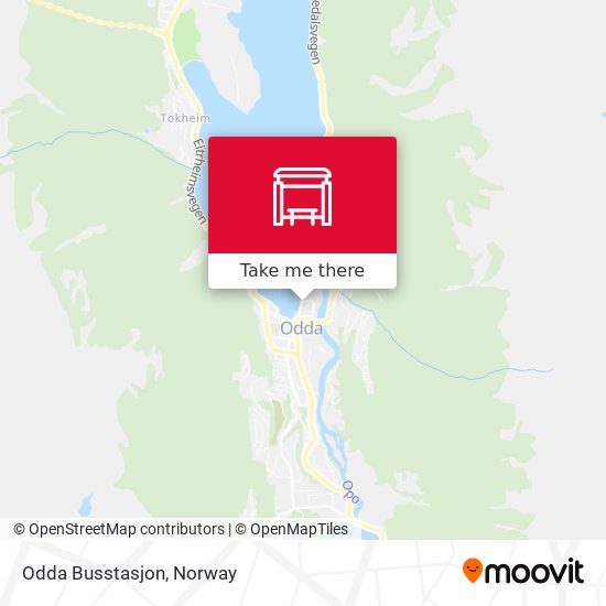 Odda Busstasjon map