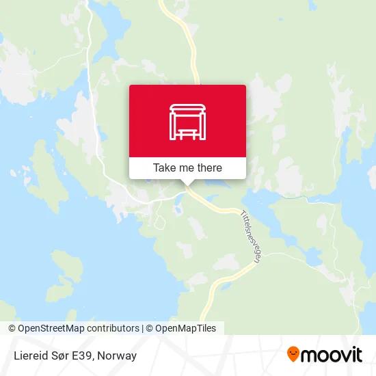 Liereid Sør E39 map