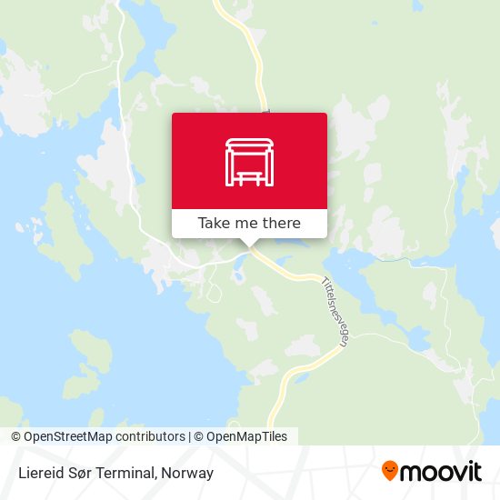 Liereid Sør Terminal map