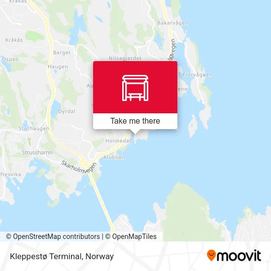 Kleppestø Terminal map