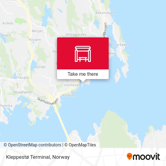 Kleppestø Terminal map