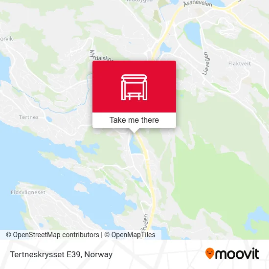 Tertneskrysset E39 map