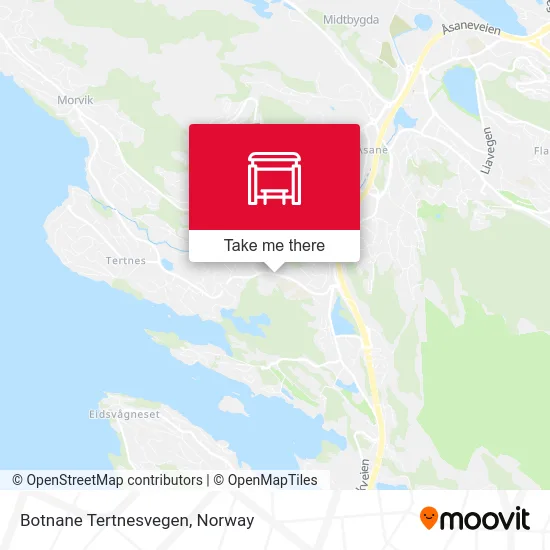 Botnane Tertnesvegen map
