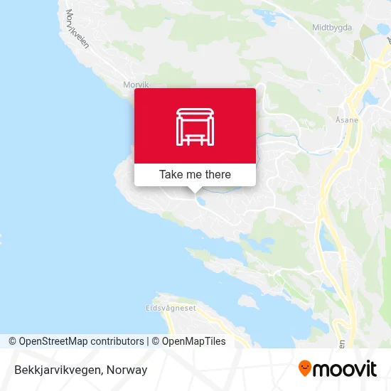 Bekkjarvikvegen map