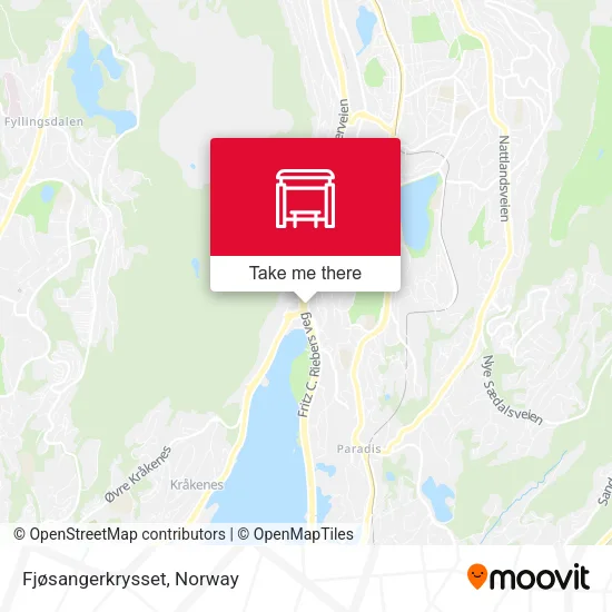 Fjøsangerkrysset map