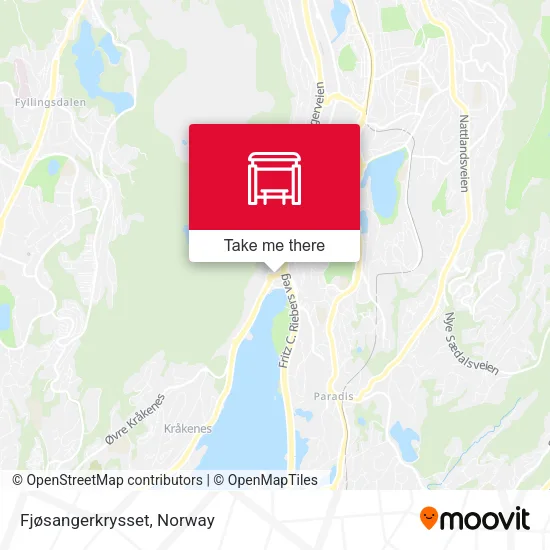 Fjøsangerkrysset map