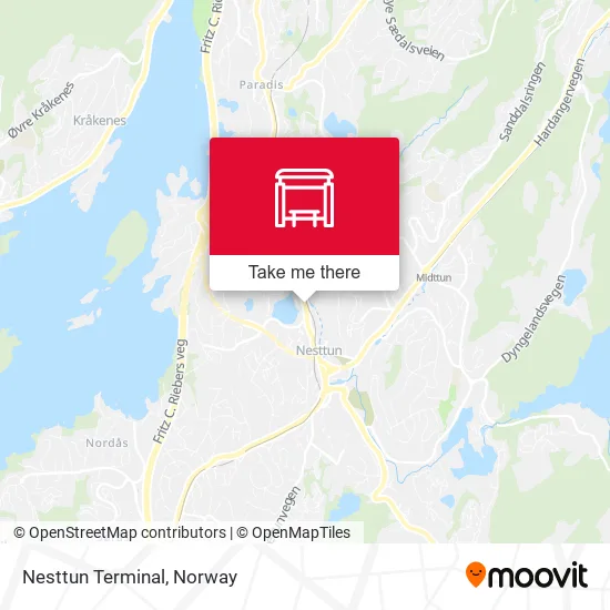 Nesttun Terminal map