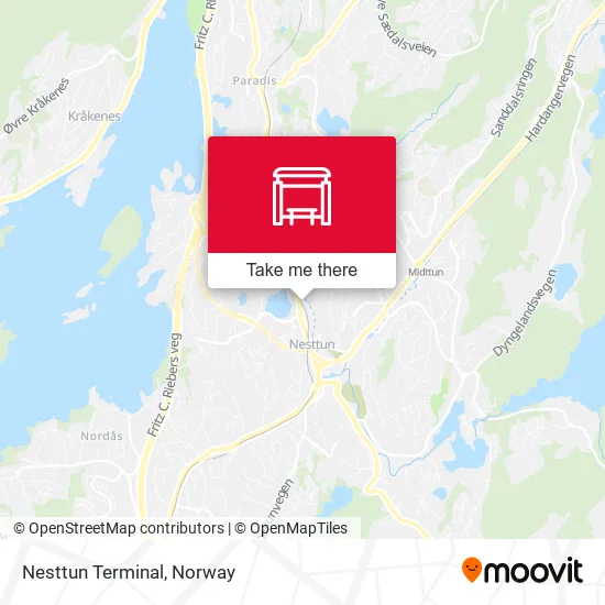 Nesttun Terminal map