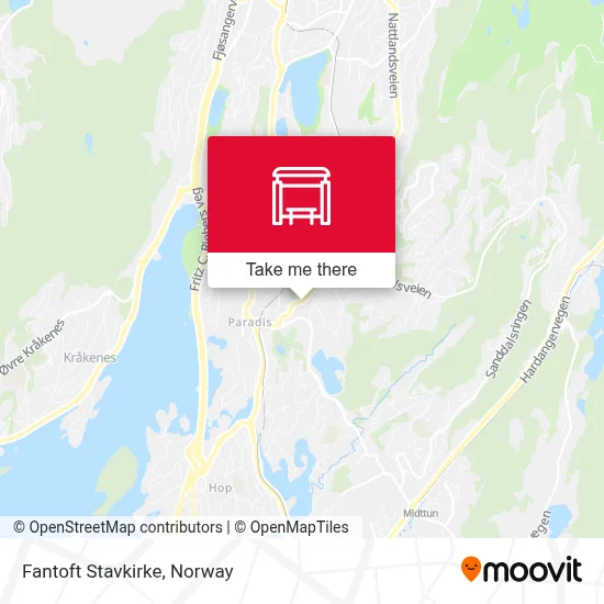 Fantoft Stavkirke map