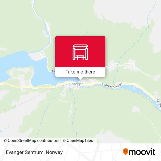 Evanger Sentrum map