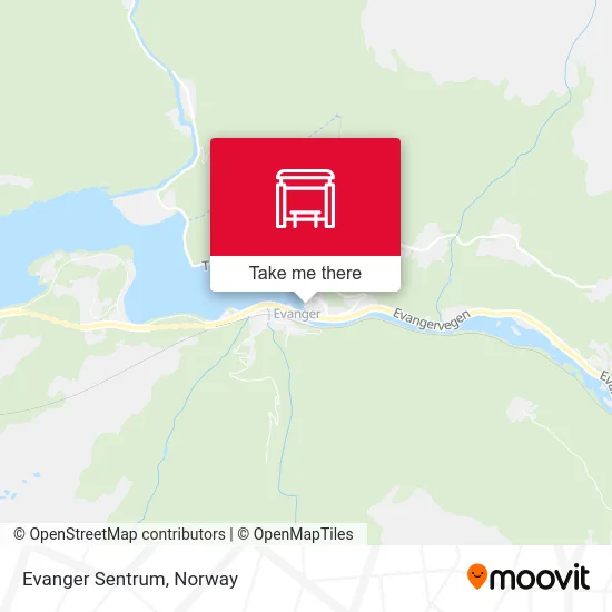 Evanger Sentrum map