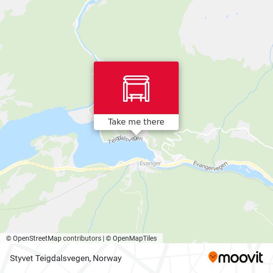 Styvet Teigdalsvegen map