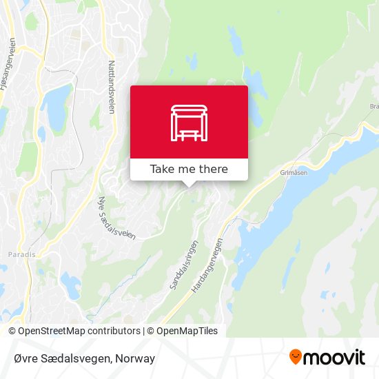 Øvre Sædalsvegen map