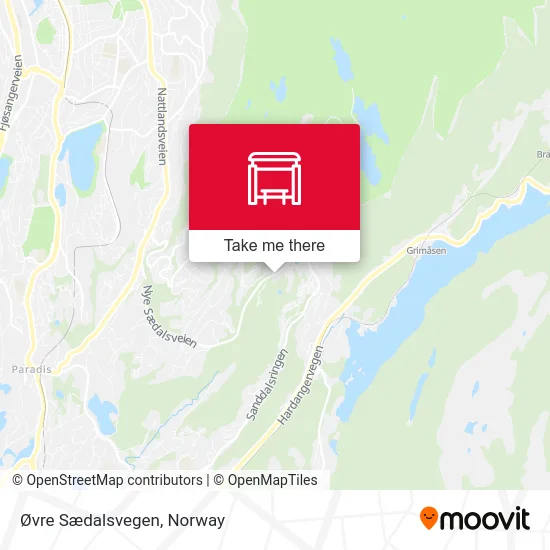 Øvre Sædalsvegen map